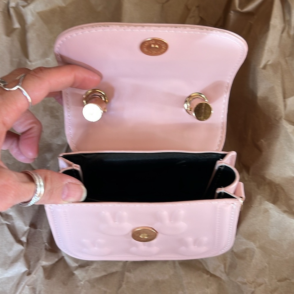 NWOT PU leather, mini Miffy bag in precious pink! - Picture 2 of 6